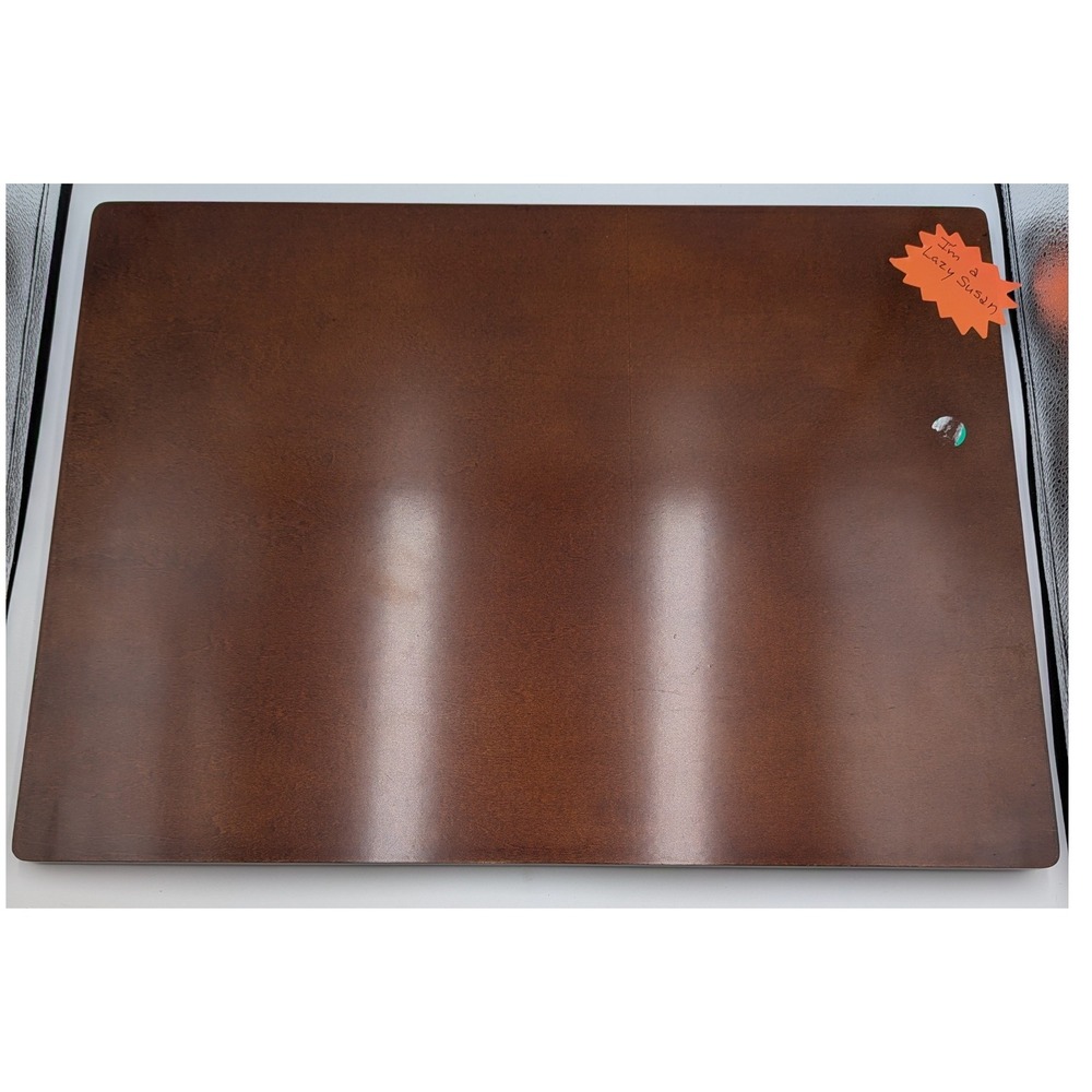 The Bombay Company Lazy Susan Mahogany Wood Rectangular Rotating Tray 1992 XL